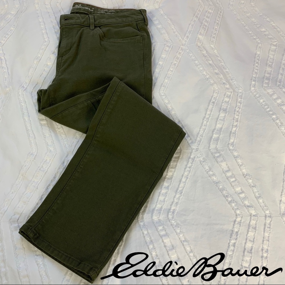 Eddie Bauer 14P slightly‎ curvy green Elysian jeans